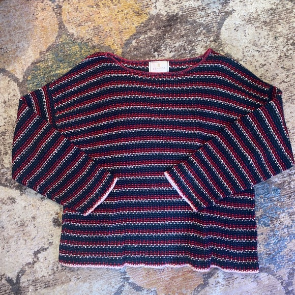 💎RARE💎Vintage 90’s Express Tricot Striped Knit Sweater, Size Medium - Picture 3 of 14